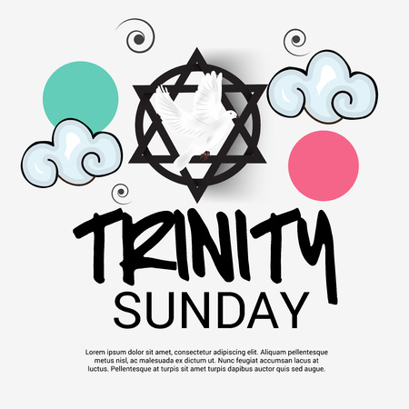 Vector illustration of a Banner for Trinity Sunday.のイラスト素材