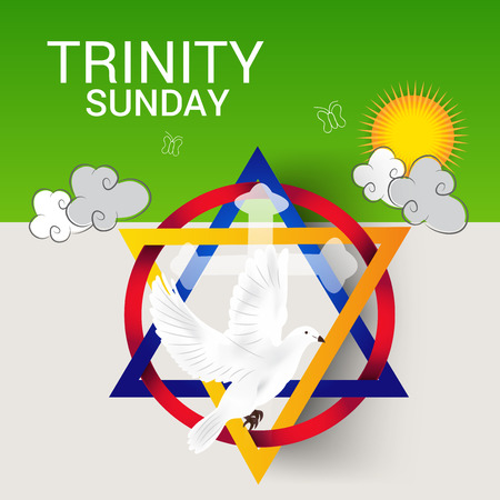 Vector illustration of a Banner for Trinity Sunday.のイラスト素材