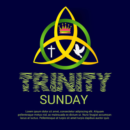 Vector illustration of a Banner for Trinity Sunday.のイラスト素材