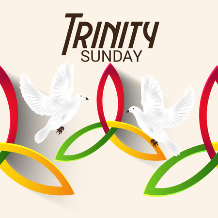 Vector illustration of a Banner for Trinity Sunday.のイラスト素材