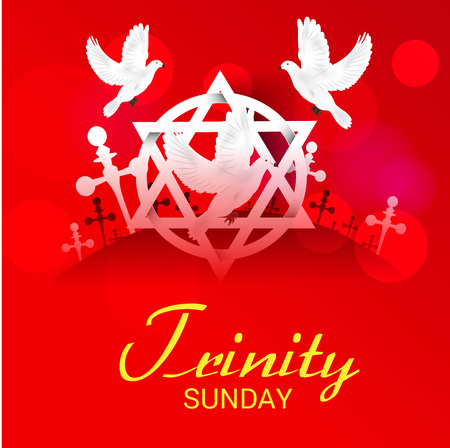Trinity Sunday Background. Vector illustration.のイラスト素材