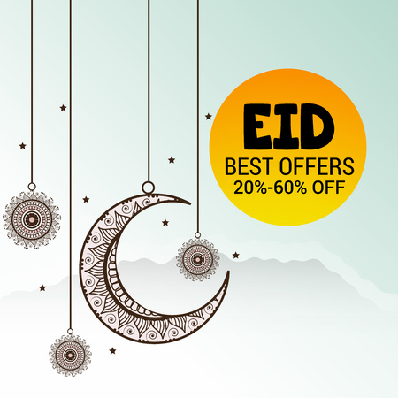 Eid offer. Vector illustration.のイラスト素材