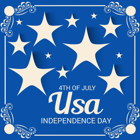 4th of July Usa Independence Day.のイラスト素材