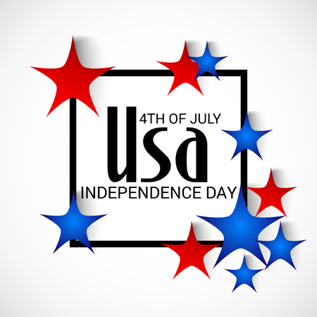 Happy 4th of July, USA Independence Day.のイラスト素材
