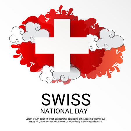 Swiss National Day.のイラスト素材