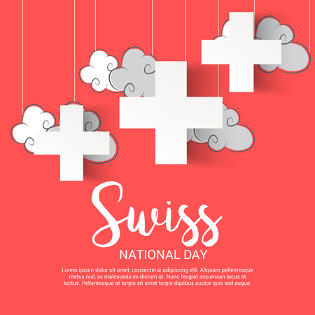 Swiss National Day.のイラスト素材