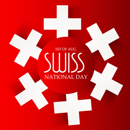 Swiss National Day.のイラスト素材
