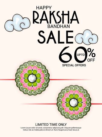 Happy Raksha Bandhan. Vector illustration.のイラスト素材