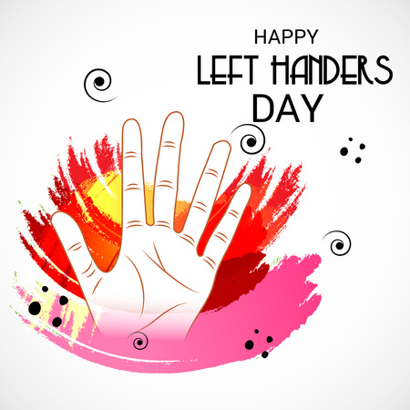 Happy Let Handers Day.のイラスト素材