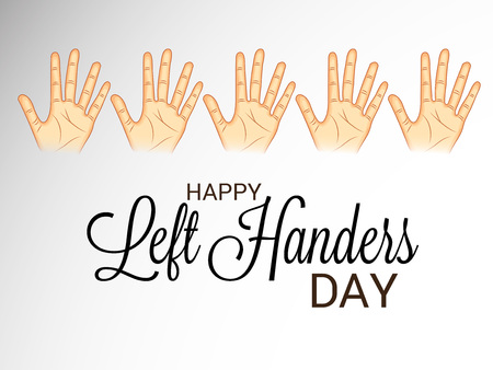 Happy Let Handers Day.のイラスト素材