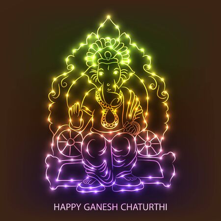 Happy Ganesh Chaturthi.のイラスト素材