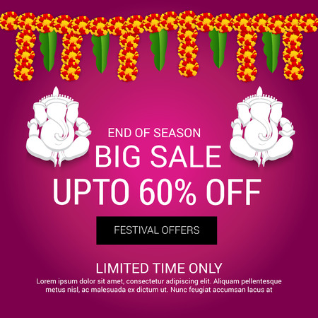 Happy Ganesh Chaturthi.のイラスト素材