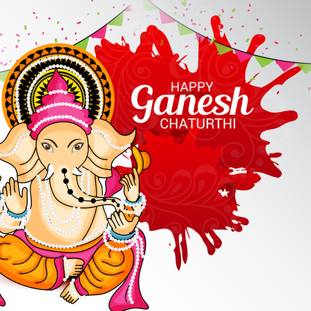 Happy Ganesh Chaturthi.のイラスト素材