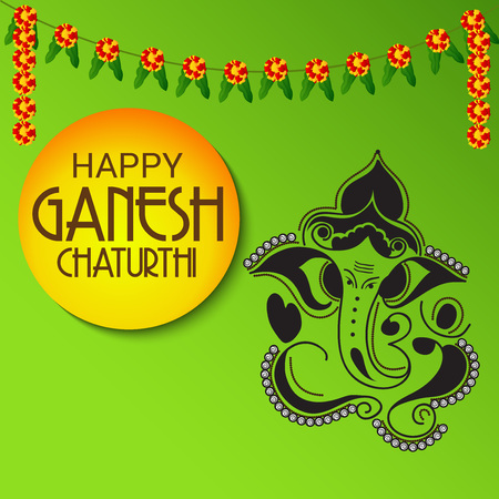 Happy Ganesh Chaturthi.のイラスト素材