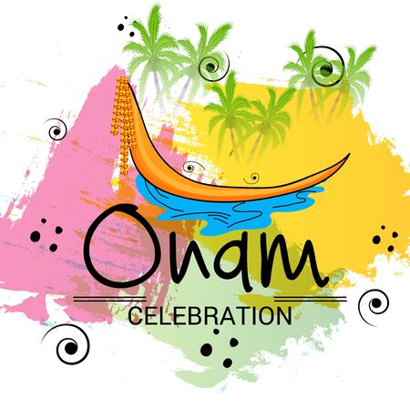 Illustration for Happy onam vectorのイラスト素材