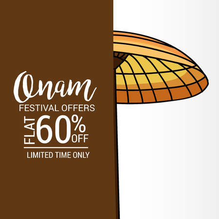 illustration of a Background for Happy onam.のイラスト素材