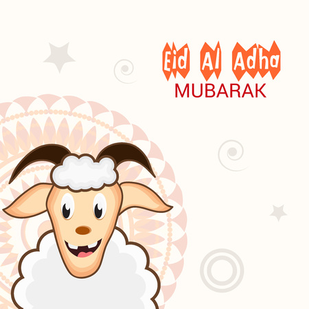 illustration of a background for Eid Al Adha Mubarak.のイラスト素材