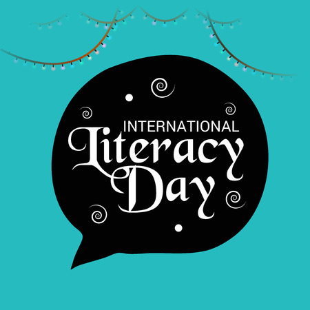 illustration of a Banner for International Literacy Day.のイラスト素材