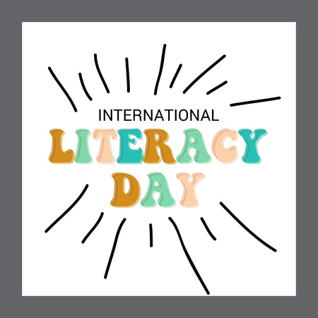 Illustration of a Banner for International Literacy Day.のイラスト素材