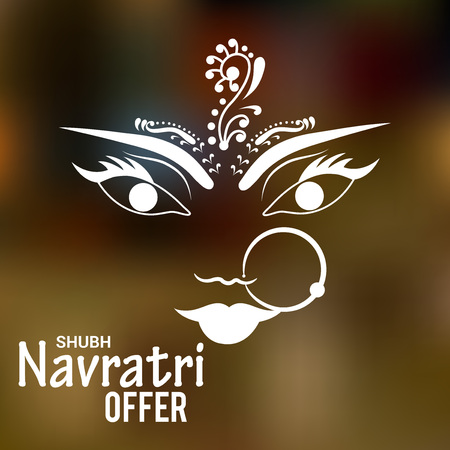 illustration of a Background for Happy Navratri.のイラスト素材