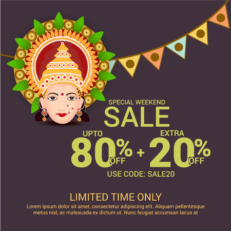 Illustration of a Background for Happy Navratri.のイラスト素材