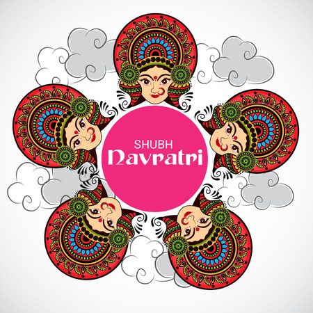 illustration of a Background for Happy Navratri.のイラスト素材