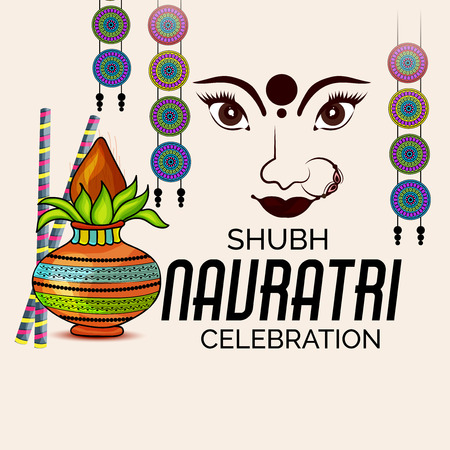illustration of a Background for Happy Navratri.のイラスト素材