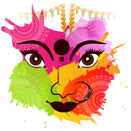 illustration of a Background for Happy Navratri.のイラスト素材