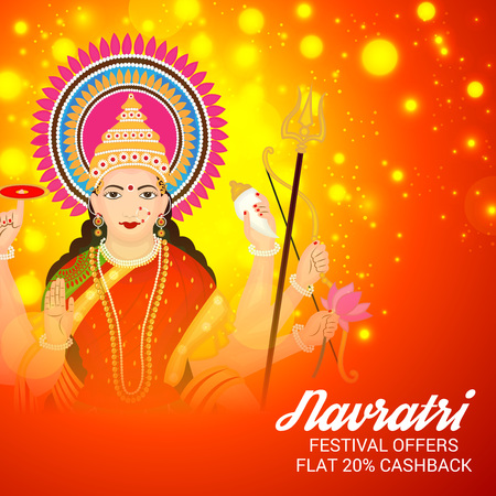 illustration of a Background for Happy Navratri.のイラスト素材