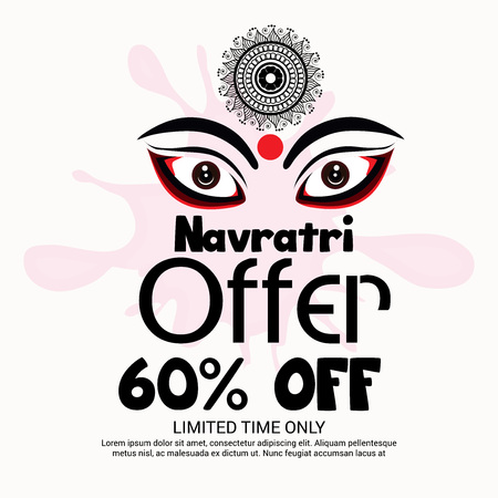 illustration of a Background for Happy Navratri.のイラスト素材