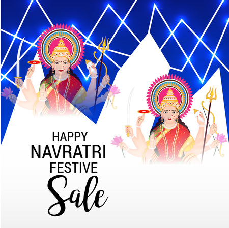 illustration of a Background for Happy Navratri.のイラスト素材