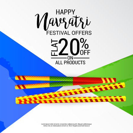 illustration of a Background for Happy Navratri.のイラスト素材
