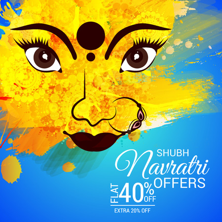 illustration of a Background for Happy Navratri.のイラスト素材