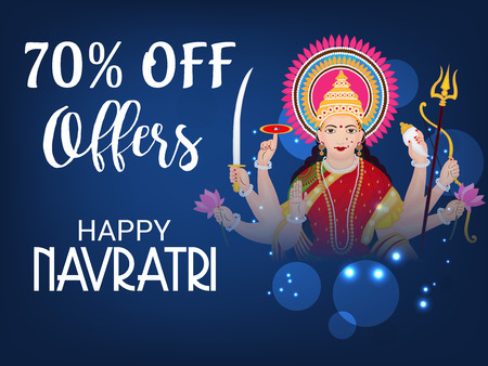 illustration of a Background for Happy Navratri.のイラスト素材