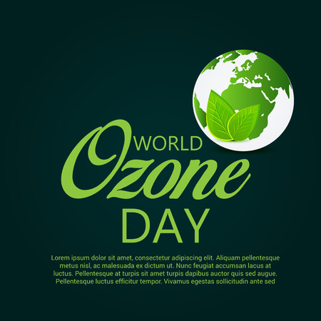 Vector illustration of a banner for World Ozone Day.のイラスト素材