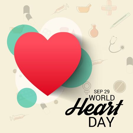 World Heart Day vector illustrationのイラスト素材