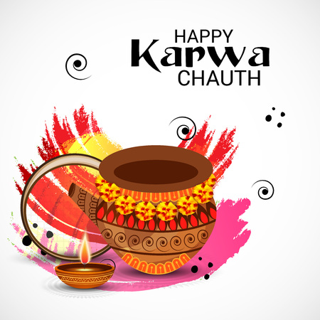 Happy Karwa Chauth.のイラスト素材