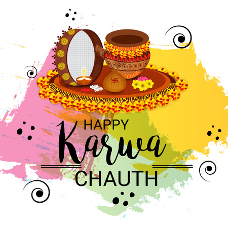 Happy Karwa Chauth.のイラスト素材