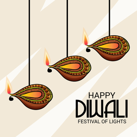 Happy Diwali. Vector illustration.のイラスト素材