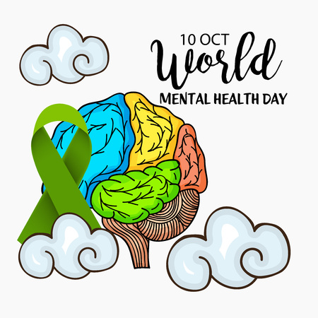 World Mental Health Day.のイラスト素材