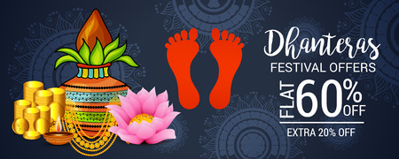 Happy Dhanteras 60% off sale.のイラスト素材
