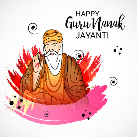 Happy Guru Nanak Jayanti.のイラスト素材