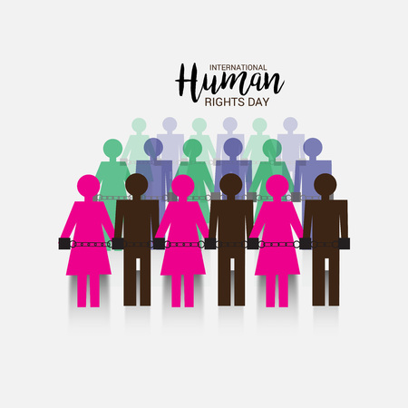 Illustrazione per International Human Rights Day. - Immagini Royalty Free