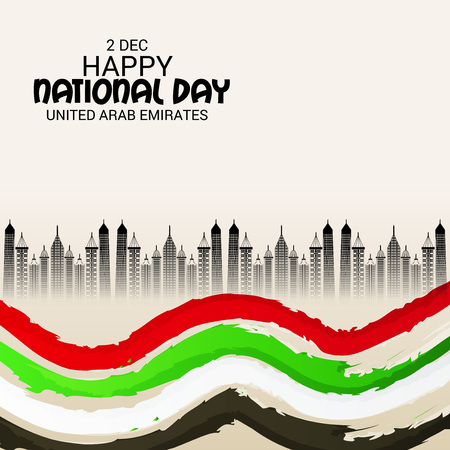 UAE National Day vector illustrationのイラスト素材