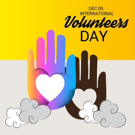 International Volunteers Day.のイラスト素材