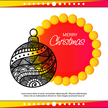 Merry Christmas ballのイラスト素材