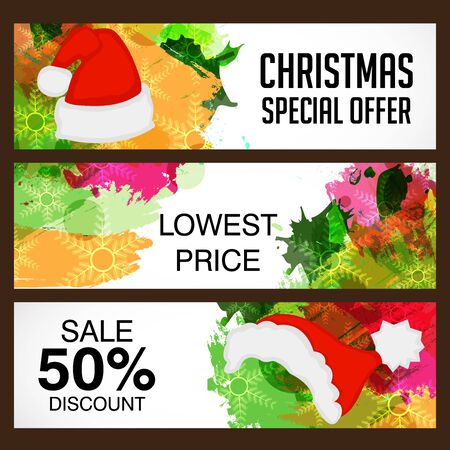 Holiday sale design banners setのイラスト素材