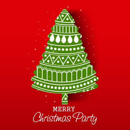 Merry Christmas treeのイラスト素材