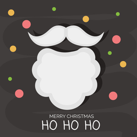 Merry Christmas with santa beardのイラスト素材