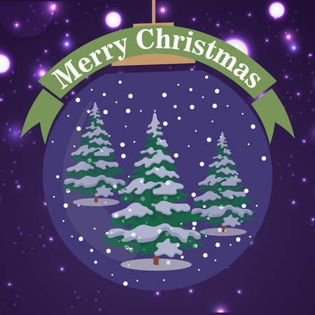 Merry Christmas treeのイラスト素材